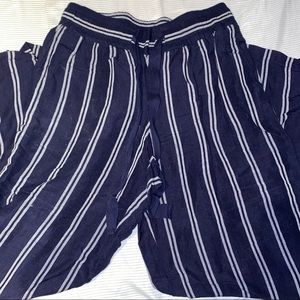 striped flowy linen pants